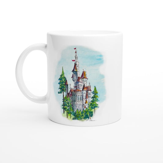Beauty and the Beast Castle - White 11oz Ceramic Mug