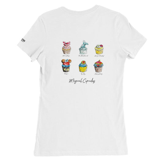 Magical Disney Cupcakes -Premium Womens Crewneck T-shirt