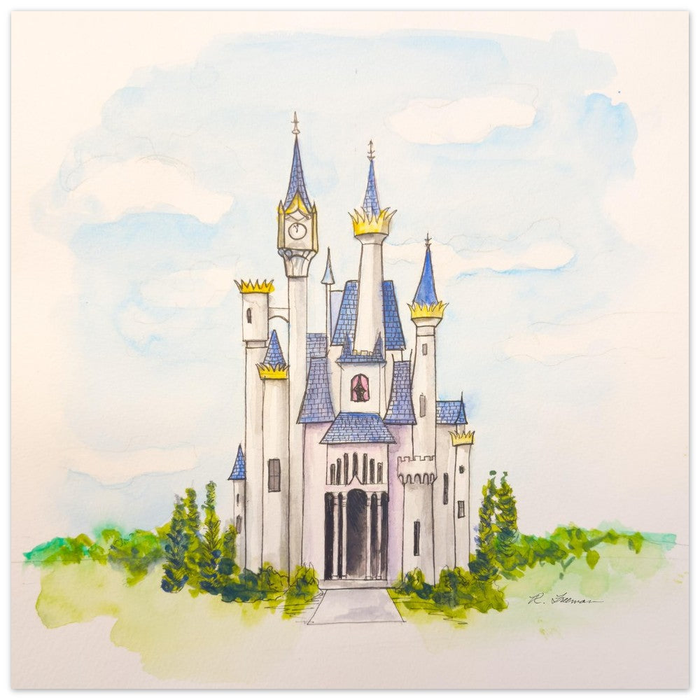 King Stefans Castle from Disneys Cinderella - Premium Poster Print