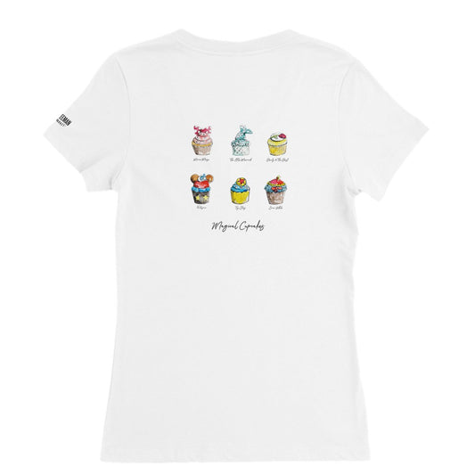 Magical Disney Cupcakes - Premium Womens V-Neck T-shirt