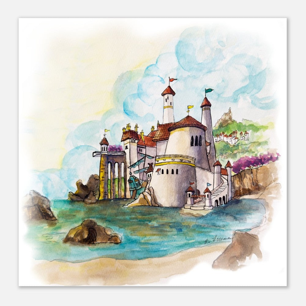 Erics Castle from Disneys The Little Mermaid - Premium Matte Paper Poster