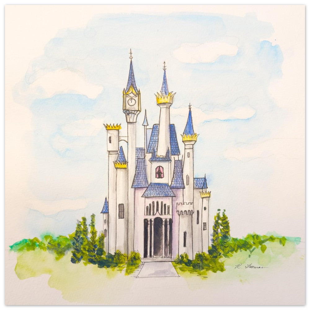 King Stefans Castle from Disneys Cinderella - Premium Poster Print