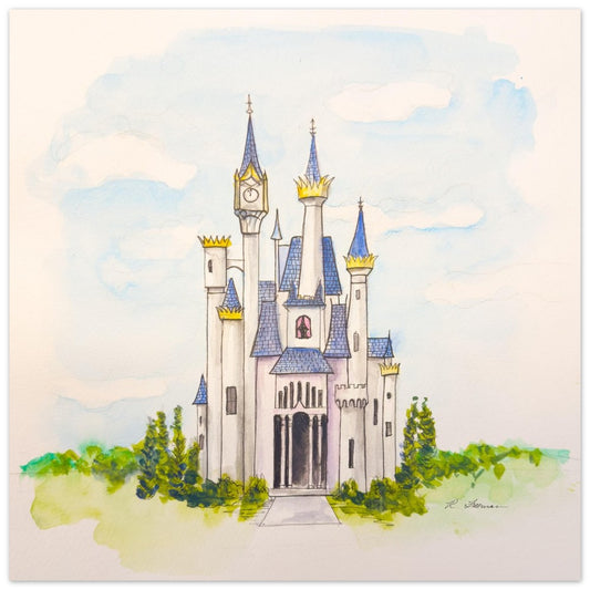 King Stefans Castle from Disneys Cinderella - Premium Poster Print