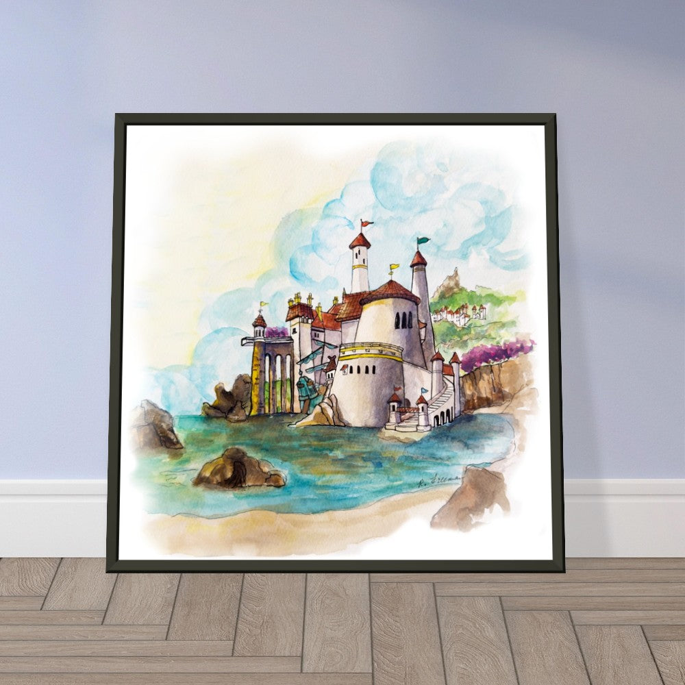 Erics Castle from Disneys The Little Mermaid - Classic Matte Paper Metal Framed Poster