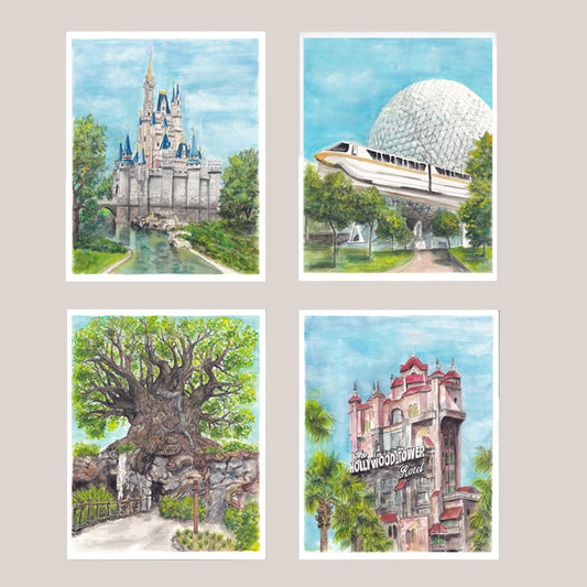 SET - Disney Park Icons - Not Framed - 16" x 20"