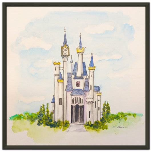 King Stefans Castle from Disneys Cinderella - Framed Poster Print