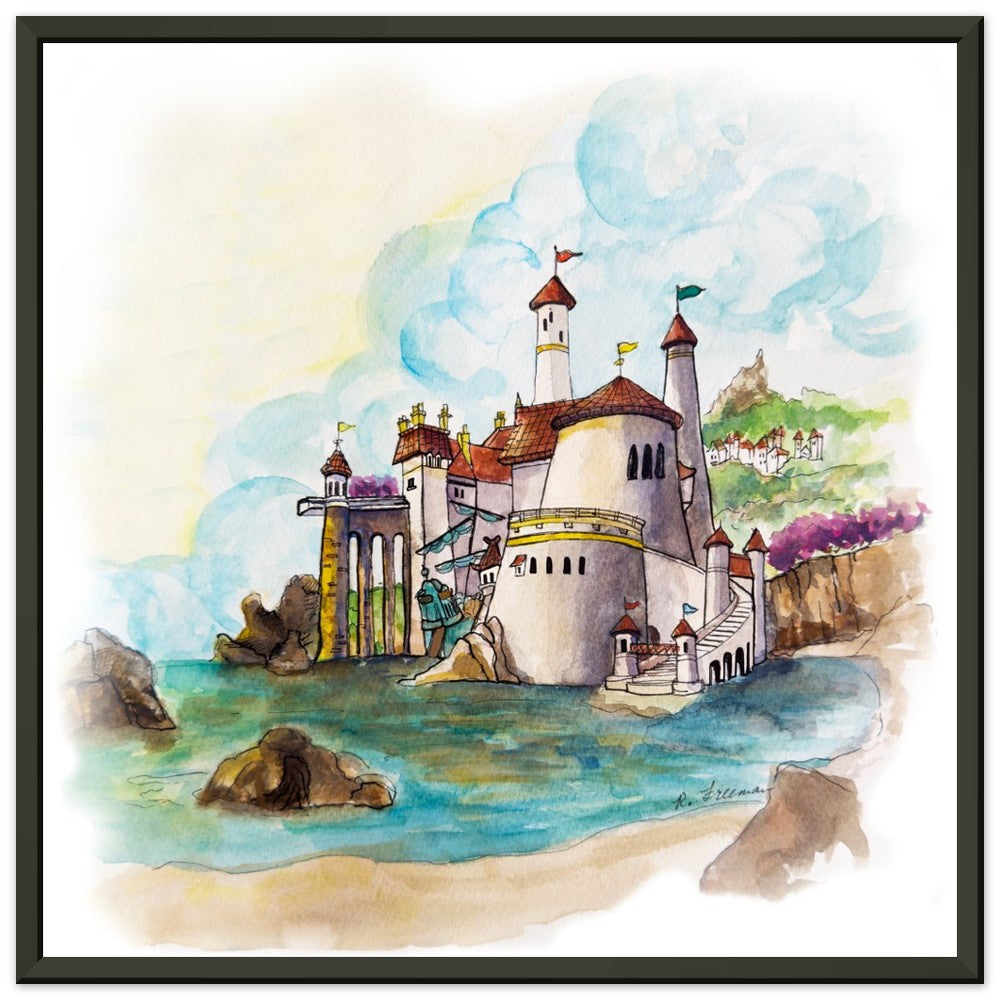 Erics Castle from Disneys The Little Mermaid - Classic Matte Paper Metal Framed Poster